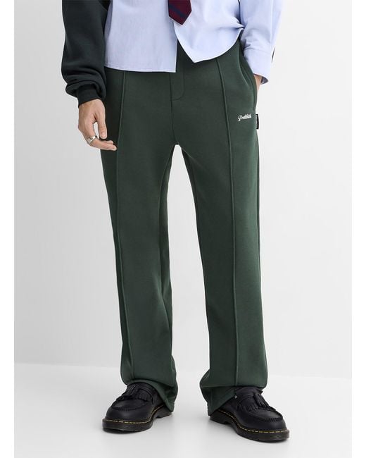Prohibited White Pintuck Straight Sweatpant Loose Fit for men