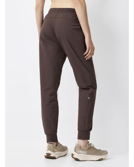 I.FIV5 White Stretch Canvas joggers