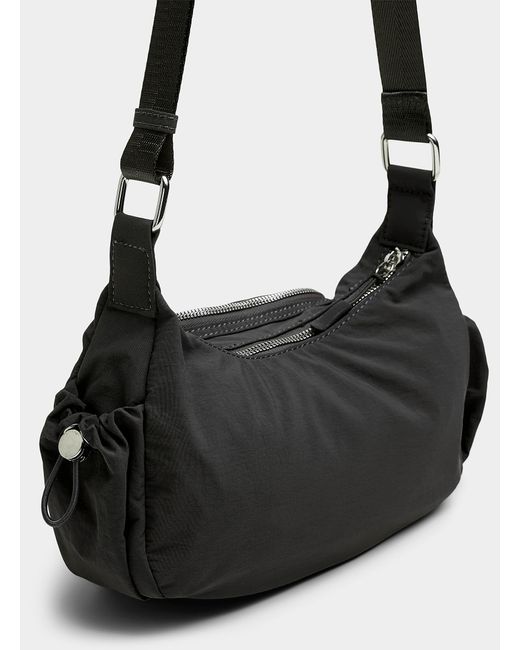 Le 31 Black Tactical Canvas Belt Bag for men