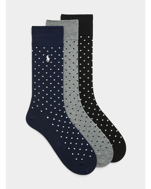 Polo Ralph Lauren Blue Dotted Pastel Socks 3 for men