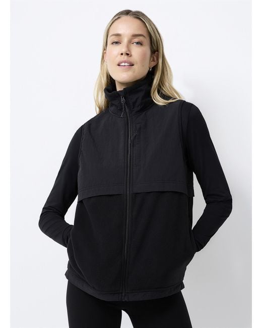 I.FIV5 Blue Polar Fleece And Nylon Vest