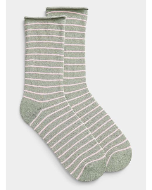 Simon's Gray Striped Rolled