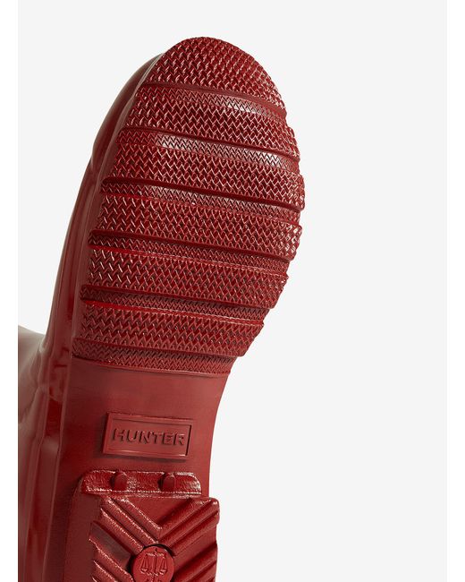 Hunter Red Original Gloss Adjustable Tall Rain Boots Women