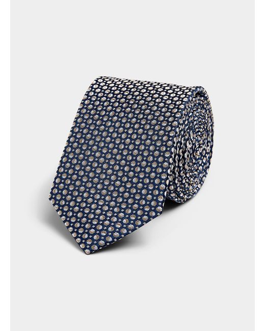 Olymp Blue Contrast Bubble Jacquard Tie for men