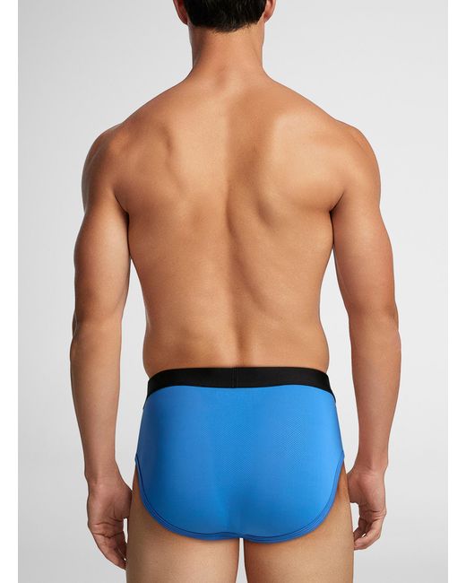 Le 31 Blue Sporty Microfibre Brief Retransformed Polyester for men
