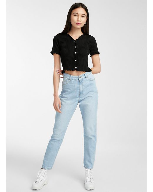 Dr. Denim Nora Organic Cotton Mom Jean in Baby Blue (Blue) - Lyst
