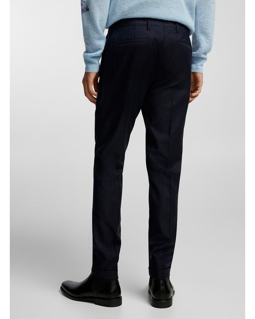 Paul Smith Blue Faded Pinstripes Pant for men