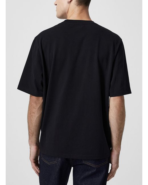 AMI Black De Coeur Embossed Logo T for men