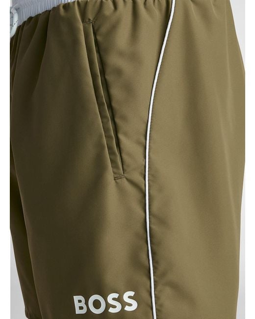 Boss Green Contrast Trim Logo Swim Trunk for men
