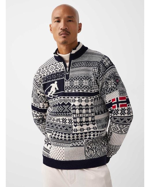 Dale Of Norway History Norwegian Wool Sweater in Gray for Men | Lyst