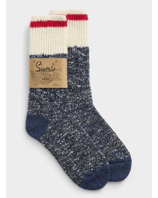 Simon's Blue Heathered Wool