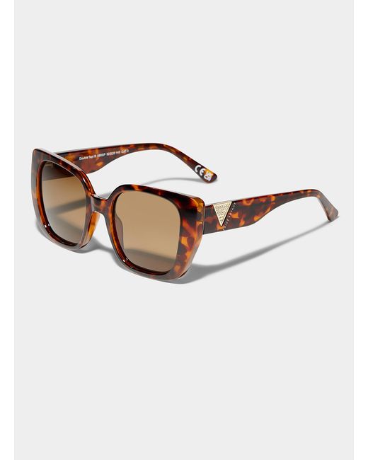 Privé Revaux Brown Double Tap Square Sunglasses