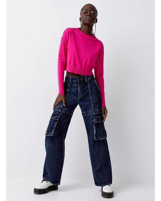 Cropped fitted clearance sweater