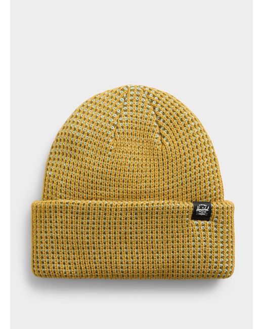 Herschel Supply Co. Yellow Optical Tricolour Knit Cuffed Tuque for men