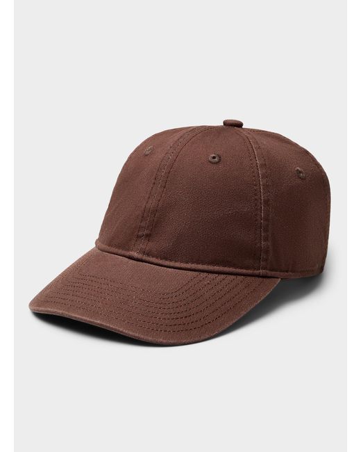 Simon's Brown Solid Baseball Cap