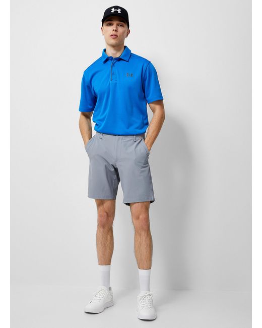 Under Armour Blue Tech Solid Golf Polo for men