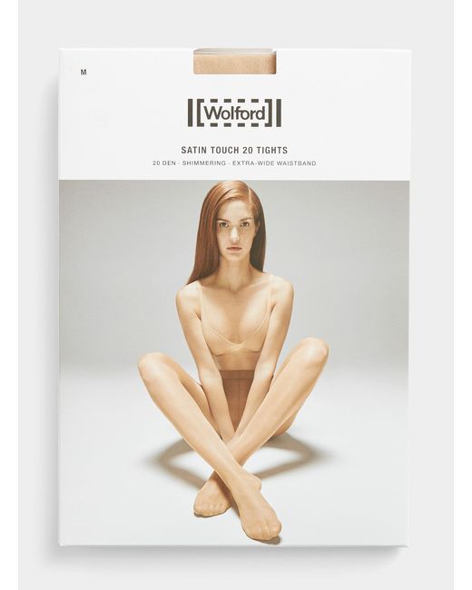 Wolford White Satiny Touch Sheer Pantyhose