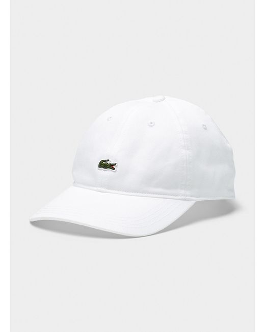 Lacoste White Croc Logo Cap for men