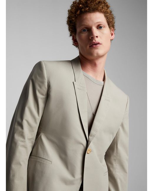 Rick Owens Gray Pearl Grey Supple Cotton Jacket for men