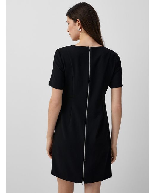 Contemporaine Black Zippered Back Stretch Dress