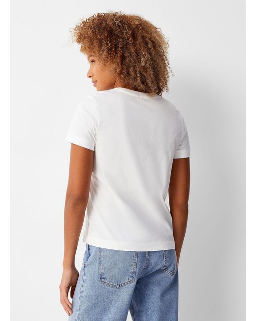 Contemporaine White Organic Cotton Printed T