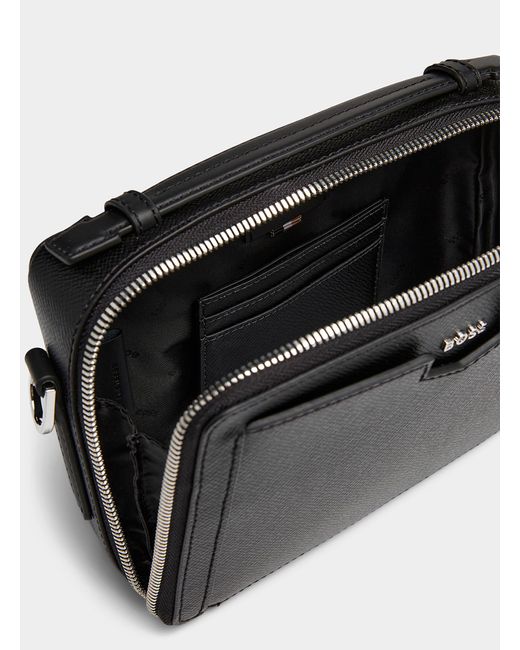 Boss Black Shotgun Leather Shoulder Bag for men