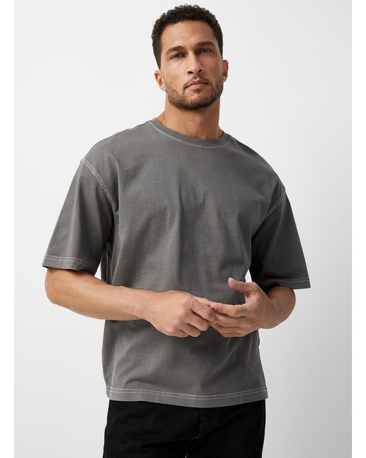 Le 31 Gray Washed Jersey T for men