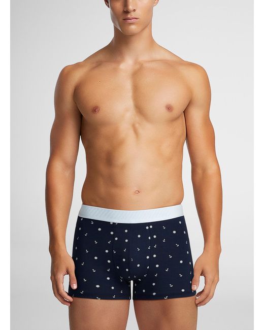 Le 31 Blue 3" Patterned Striped for men