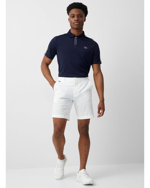 Lacoste White Stretch Golf Short for men