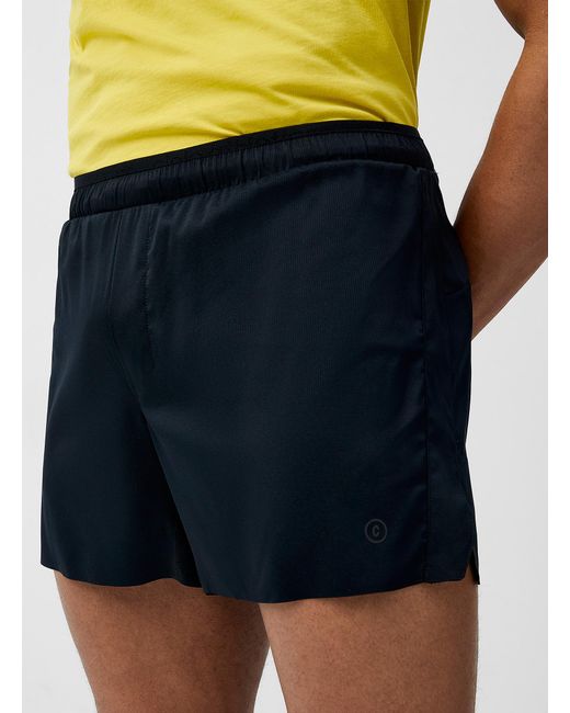 Ciele Athletics Yellow 5-inch Side-slit Ripstop Short (men, Black, Large) for men