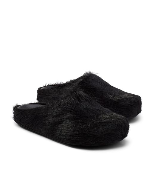 Marni Black Fur Mules Men for Men | Lyst Canada display picture 2