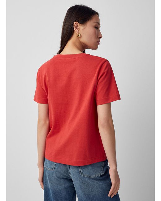Contemporaine Red Thick Jersey Boxy T