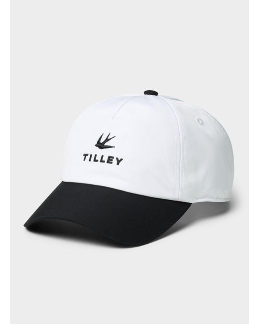 Tilley White Embroidered Bird Canvas Cap for men