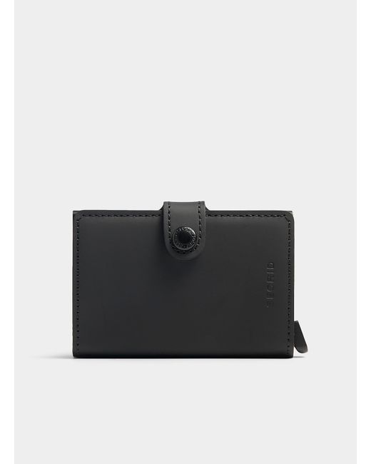 Secrid Black Matte Leather Mini Wallet for men