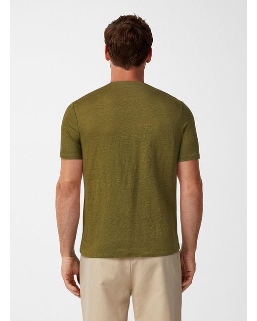 Le 31 Green Pure European Flax Tm Linen Jersey T for men