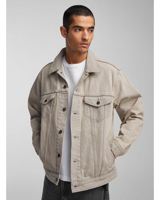 Levi's Gray Trucker Loose Denim Jacket for men