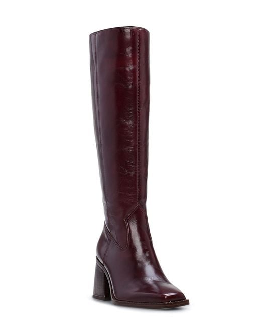 Vince Camuto Red Sangeti Leather High Boots
