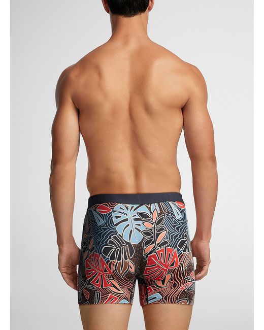 Saxx Underwear Co. Brown Tropical Foliage Boxer Brief Vibe for men