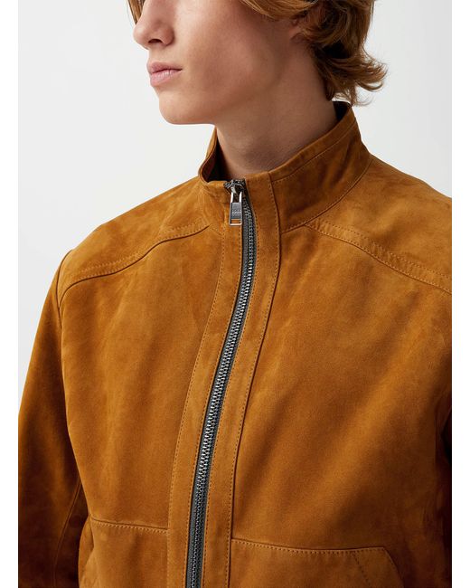Sinds Polair Alfabetische volgorde BOSS by HUGO BOSS Accent Edging Suede Jacket in Brown for Men | Lyst Sinds Polair Alfabetische volgorde BOSS by HUGO BOSS Accent Edging Suede Jacket in Brown for Men | Lyst