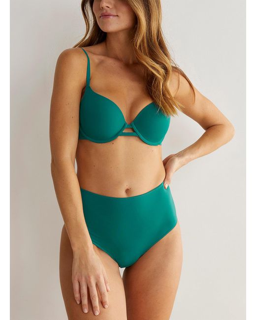 Miiyu Synthetic Openwork Detail Hydra Plunge Bra In Green Lyst