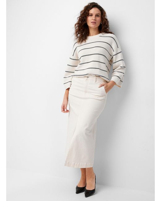 Part Two White Elysia Touch Of Cashmere Sweater