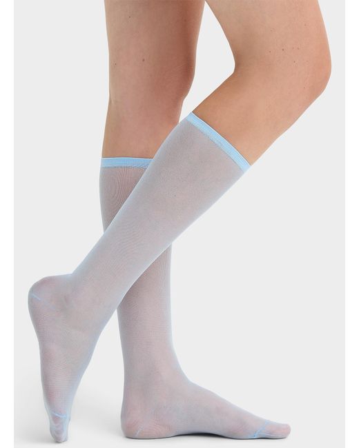 Simon's White Sheer Solid Knee