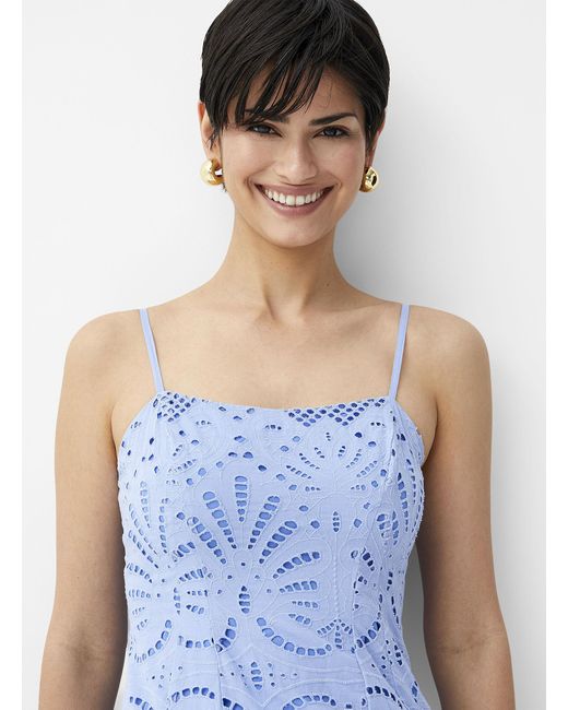 Evelia Dress - Blue Broderie
