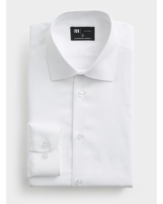 Le 31 White Solid Wrinkle for men