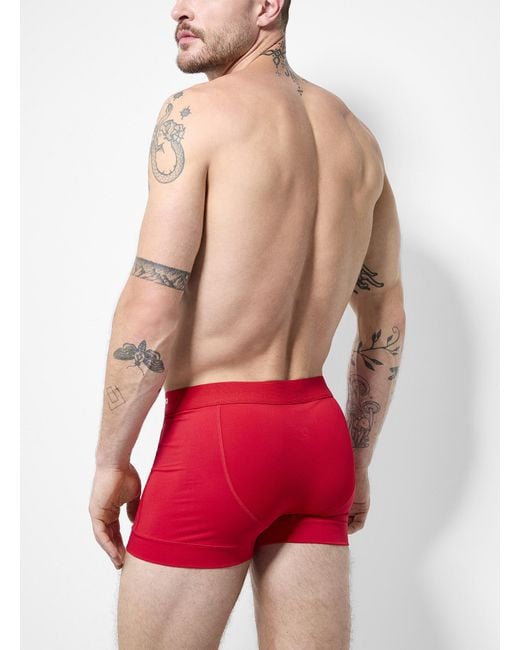 Le 31 Red 3" Microfibre Athletic Trunk Retransformed Polyester for men