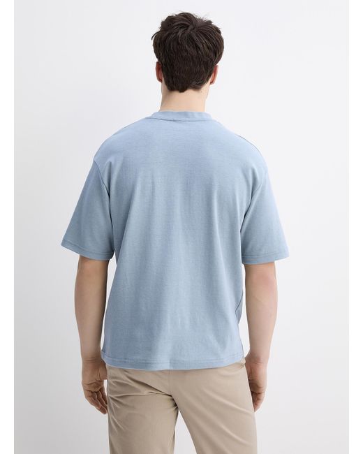 SELECTED Blue Minimalist Boxy T for men