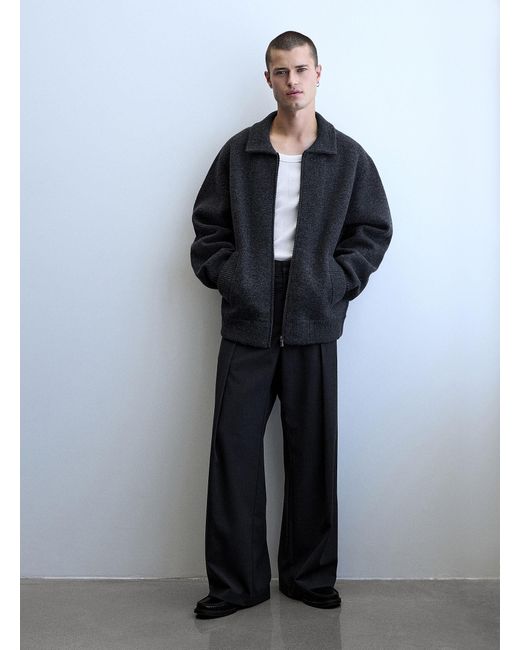 Le 31 Black Structured Wool Felt Cardigan Studio Capsule for men