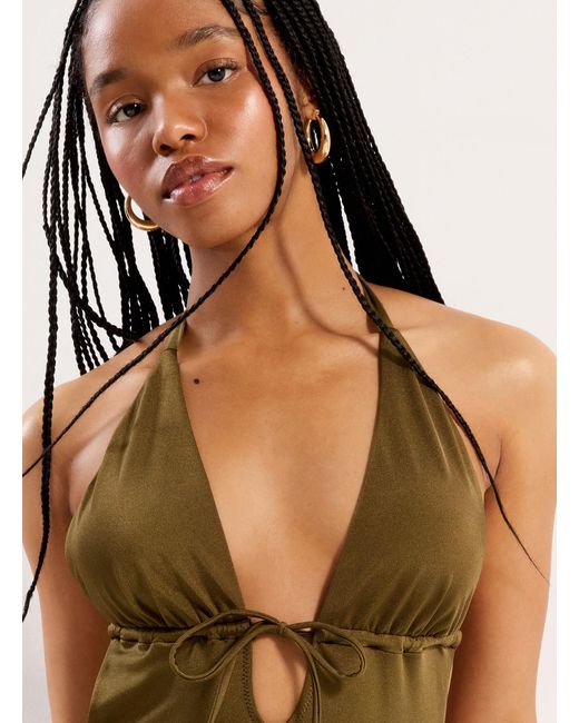 Simon's Multicolor Backless Halter One