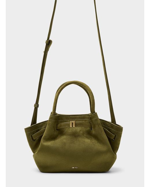 JW PEI Green Hana Small Suede Bag