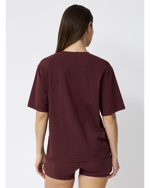 I.FIV5 Red Oversized Stretch Cotton T